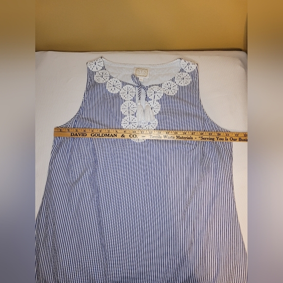 STS Sail to Sable 100% Cotton Striped Nautical Striped Mini Dress sz XL - Picture 8 of 10